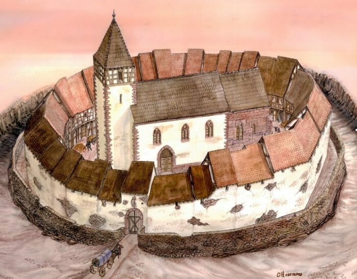 Illustration du refuge fortifié